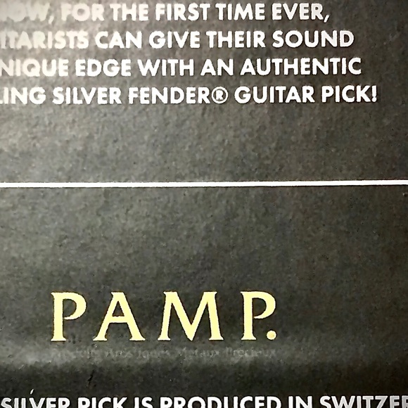 SOLD SOLD SOLD Silver Fender Guitar Pick - Picture 7 of 7